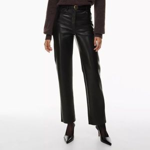 Aritzia Wilfred The Melina Pant in Black Vegan Leather